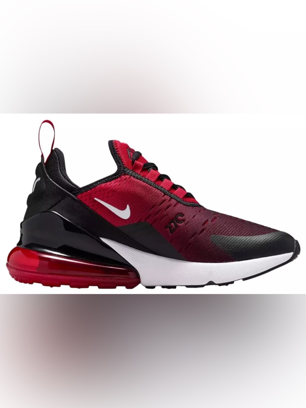 Nike Air Max 270 in Red and Black with White Swoosh
